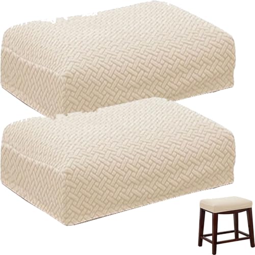 Barhocker-Bezug, Rechteckig, Dehnbar, Thekenhöhe, Barhocker-Schonbezüge, Rechteckig, for Küchentheke, Sattel, Sitzbezug for Holz- und Metallbank(#10,Set of 2) von UICMNSI
