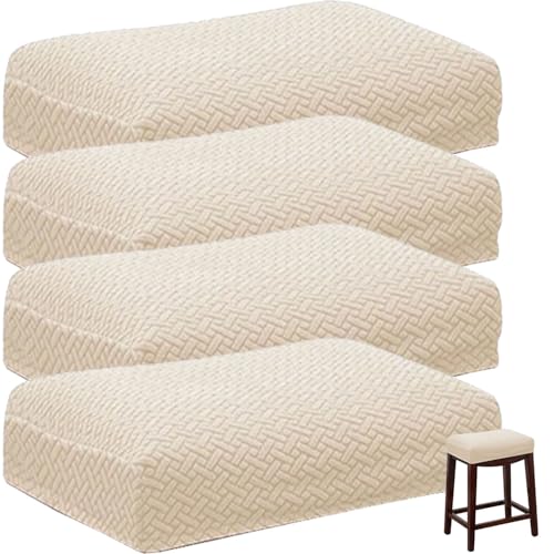 Barhocker-Bezug, Rechteckig, Dehnbar, Thekenhöhe, Barhocker-Schonbezüge, Rechteckig, for Küchentheke, Sattel, Sitzbezug for Holz- und Metallbank(#10,Set of 4) von UICMNSI