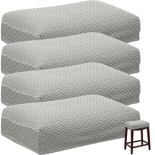 Barhocker-Bezug, Rechteckig, Dehnbar, Thekenhöhe, Barhocker-Schonbezüge, Rechteckig, for Küchentheke, Sattel, Sitzbezug for Holz- und Metallbank(#3,Set of 4) von UICMNSI
