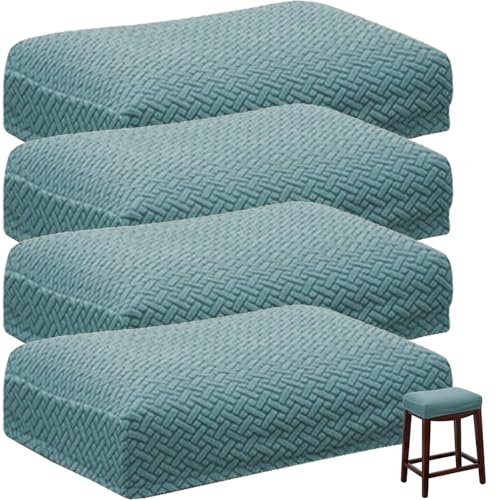 Barhocker-Bezug, Rechteckig, Dehnbar, Thekenhöhe, Barhocker-Schonbezüge, Rechteckig, for Küchentheke, Sattel, Sitzbezug for Holz- und Metallbank(#7,Set of 4) von UICMNSI