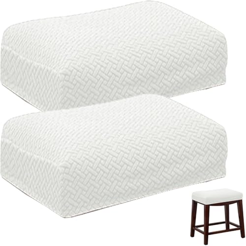 Barhocker-Bezug, Rechteckig, Dehnbar, Thekenhöhe, Barhocker-Schonbezüge, Rechteckig, for Küchentheke, Sattel, Sitzbezug for Holz- und Metallbank(#9,Set of 2) von UICMNSI