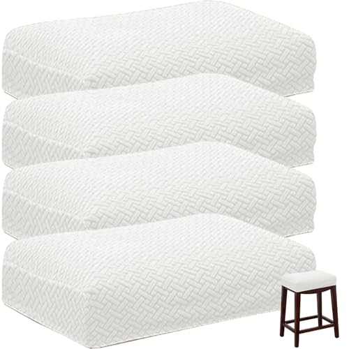 Barhocker-Bezug, Rechteckig, Dehnbar, Thekenhöhe, Barhocker-Schonbezüge, Rechteckig, for Küchentheke, Sattel, Sitzbezug for Holz- und Metallbank(#9,Set of 4) von UICMNSI