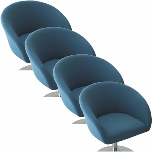 Barhocker Stuhlbezüge mit Lehne 4/2/1er Set - Stretch Universal Hussen, Waschbarer Abdeckung for Drehbare Sitzhocker, Tresenhocker und Bürostühle(23@,4pcs) von UICMNSI
