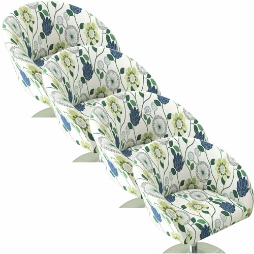 Barhocker Stuhlbezüge mit Lehne 4/2/1er Set - Stretch Universal Hussen, Waschbarer Abdeckung for Drehbare Sitzhocker, Tresenhocker und Bürostühle(4 @,4pcs) von UICMNSI