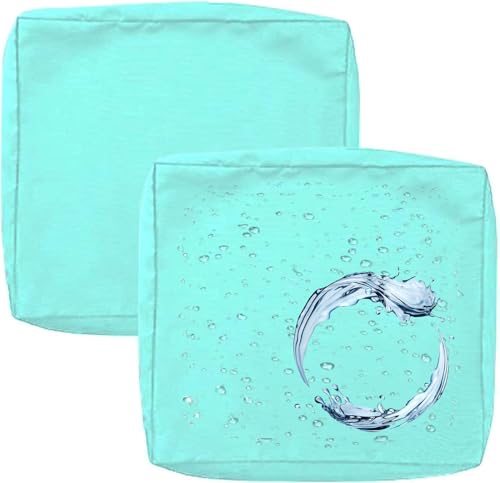 Outdoor Sofa Sitzkissenbezug 2/4er Set Microfaser-Sitzbezüge for Gartenmöbel Wasserdicht mit Reißverschluss, Terrassenstuhl Sofakissen Bezug Abnehmbar, Wetterfest Sofabezug for Garten Möbel aus Rattan von UICMNSI