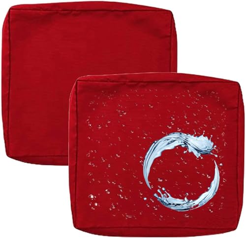 Outdoor Sofa Sitzkissenbezug 2/4er Set Microfaser-Sitzbezüge for Gartenmöbel Wasserdicht mit Reißverschluss, Terrassenstuhl Sofakissen Bezug Abnehmbar, Wetterfest Sofabezug for Garten Möbel aus Rattan von UICMNSI