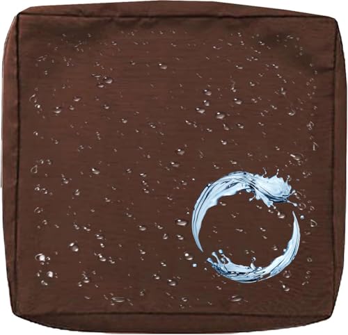 Outdoor Sofa Sitzkissenbezug 2/4er Set Microfaser-Sitzbezüge for Gartenmöbel Wasserdicht mit Reißverschluss, Terrassenstuhl Sofakissen Bezug Abnehmbar, Wetterfest Sofabezug for Garten Möbel aus Rattan von UICMNSI