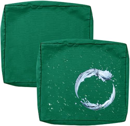 Outdoor Sofa Sitzkissenbezug 2/4er Set Microfaser-Sitzbezüge for Gartenmöbel Wasserdicht mit Reißverschluss, Terrassenstuhl Sofakissen Bezug Abnehmbar, Wetterfest Sofabezug for Garten Möbel aus Rattan von UICMNSI