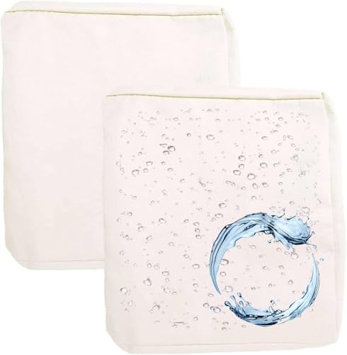 Outdoor Sofa Sitzkissenbezug 2/4er Set Microfaser-Sitzbezüge for Gartenmöbel Wasserdicht mit Reißverschluss, Terrassenstuhl Sofakissen Bezug Abnehmbar, Wetterfest Sofabezug for Garten Möbel aus Rattan von UICMNSI