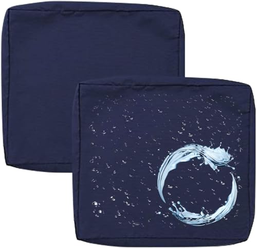 Outdoor Sofa Sitzkissenbezug 2/4er Set Microfaser-Sitzbezüge for Gartenmöbel Wasserdicht mit Reißverschluss, Terrassenstuhl Sofakissen Bezug Abnehmbar, Wetterfest Sofabezug for Garten Möbel aus Rattan von UICMNSI