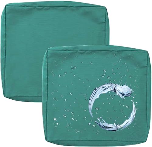 Outdoor Sofa Sitzkissenbezug 2/4er Set Microfaser-Sitzbezüge for Gartenmöbel Wasserdicht mit Reißverschluss, Terrassenstuhl Sofakissen Bezug Abnehmbar, Wetterfest Sofabezug for Garten Möbel aus Rattan von UICMNSI