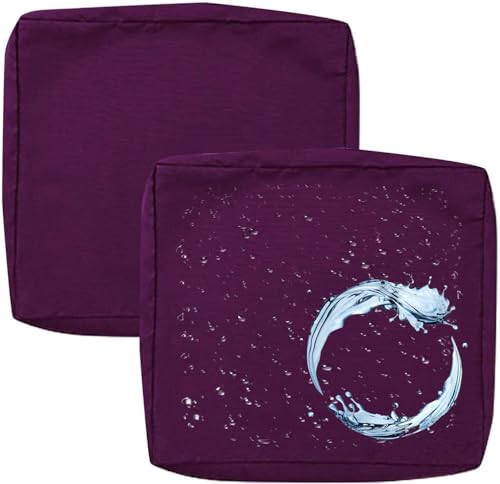 Outdoor Sofa Sitzkissenbezug 2/4er Set Microfaser-Sitzbezüge for Gartenmöbel Wasserdicht mit Reißverschluss, Terrassenstuhl Sofakissen Bezug Abnehmbar, Wetterfest Sofabezug for Garten Möbel aus Rattan von UICMNSI