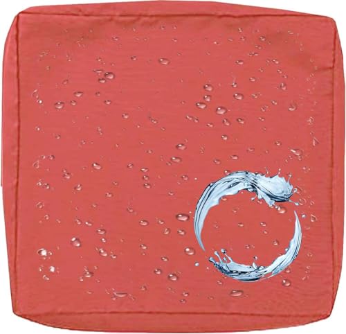 Outdoor Sofa Sitzkissenbezug 2/4er Set Microfaser-Sitzbezüge for Gartenmöbel Wasserdicht mit Reißverschluss, Terrassenstuhl Sofakissen Bezug Abnehmbar, Wetterfest Sofabezug for Garten Möbel aus Rattan von UICMNSI