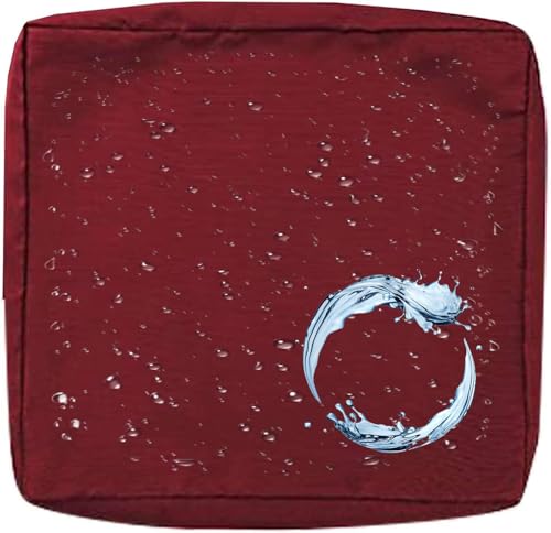 Outdoor Sofa Sitzkissenbezug 2/4er Set Microfaser-Sitzbezüge for Gartenmöbel Wasserdicht mit Reißverschluss, Terrassenstuhl Sofakissen Bezug Abnehmbar, Wetterfest Sofabezug for Garten Möbel aus Rattan von UICMNSI