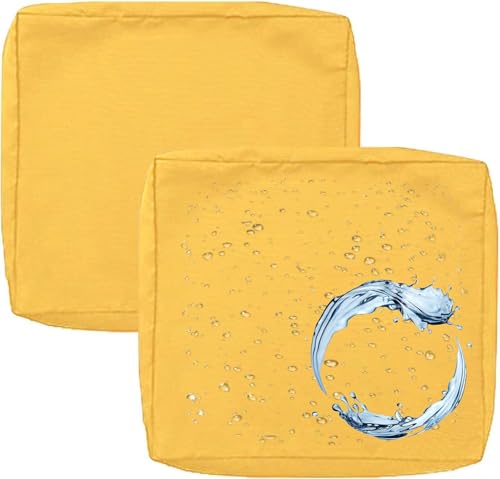 Outdoor Sofa Sitzkissenbezug 2/4er Set Microfaser-Sitzbezüge for Gartenmöbel Wasserdicht mit Reißverschluss, Terrassenstuhl Sofakissen Bezug Abnehmbar, Wetterfest Sofabezug for Garten Möbel aus Rattan von UICMNSI