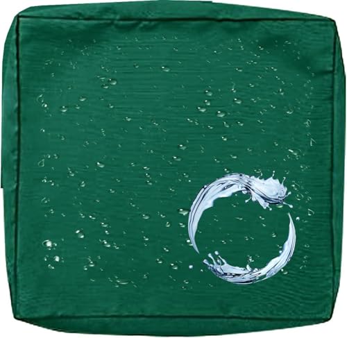 Outdoor Sofa Sitzkissenbezug 2/4er Set Microfaser-Sitzbezüge for Gartenmöbel Wasserdicht mit Reißverschluss, Terrassenstuhl Sofakissen Bezug Abnehmbar, Wetterfest Sofabezug for Garten Möbel aus Rattan von UICMNSI