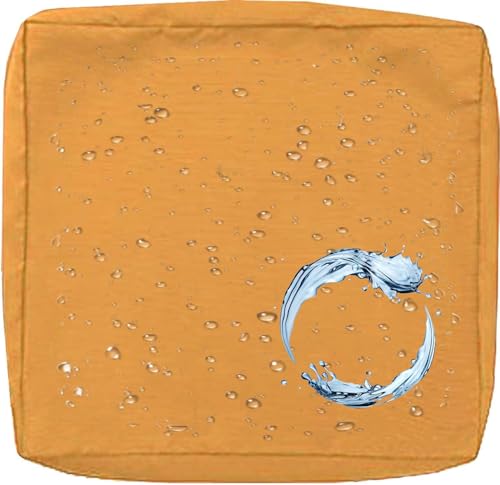 Outdoor Sofa Sitzkissenbezug 2/4er Set Microfaser-Sitzbezüge for Gartenmöbel Wasserdicht mit Reißverschluss, Terrassenstuhl Sofakissen Bezug Abnehmbar, Wetterfest Sofabezug for Garten Möbel aus Rattan von UICMNSI