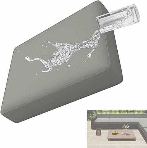 SPeesy Sitzkissenbezug Outdoor Wasserdicht Sofa üBerzug Microfaser Sofasitzbezug Sofakissen-SchonbezüGe for Outdoor,GartenmöBel,Terrasse(23,55x45cm/22x18in) von UICMNSI