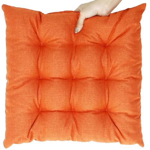 UICMNSI 1/2/4/6 er Set Sitzkissen mit Bindebändern – Bequeme 40/45 cm Stuhlauflage Gartenstuhl, Esszimmerstuhl & Balkonmöbel – Atmungsaktive Polster Indoor/Outdoo(1,1pc:45cm/18in) von UICMNSI