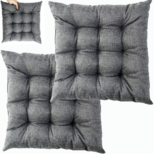 UICMNSI 1/2/4/6 er Set Sitzkissen mit Bindebändern – Bequeme 40/45 cm Stuhlauflage Gartenstuhl, Esszimmerstuhl & Balkonmöbel – Atmungsaktive Polster Indoor/Outdoo(2,2pcs:45cm/18in) von UICMNSI