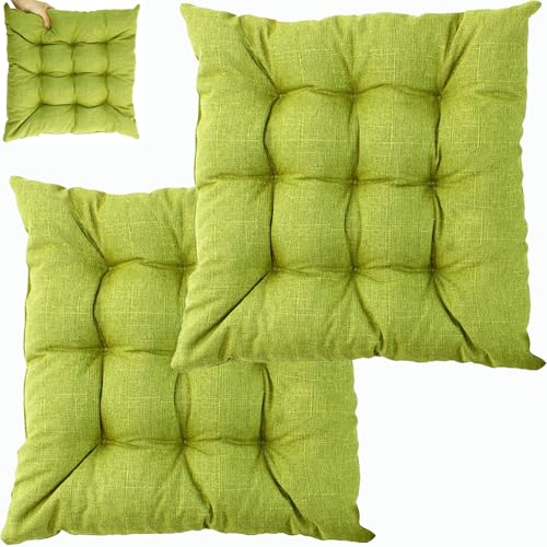 UICMNSI 1/2/4/6 er Set Sitzkissen mit Bindebändern – Bequeme 40/45 cm Stuhlauflage Gartenstuhl, Esszimmerstuhl & Balkonmöbel – Atmungsaktive Polster Indoor/Outdoo(4,2pcs:45cm/18in) von UICMNSI