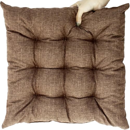 UICMNSI 1/2/4/6 er Set Sitzkissen mit Bindebändern – Bequeme 40/45 cm Stuhlauflage Gartenstuhl, Esszimmerstuhl & Balkonmöbel – Atmungsaktive Polster Indoor/Outdoo(5,1pc:45cm/18in) von UICMNSI