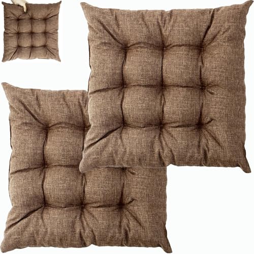 UICMNSI 1/2/4/6 er Set Sitzkissen mit Bindebändern – Bequeme 40/45 cm Stuhlauflage Gartenstuhl, Esszimmerstuhl & Balkonmöbel – Atmungsaktive Polster Indoor/Outdoo(5,2pcs:40cm/16in) von UICMNSI