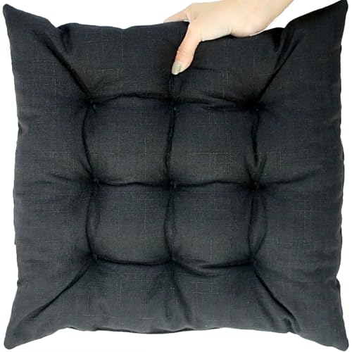 UICMNSI 1/2/4/6 er Set Sitzkissen mit Bindebändern – Bequeme 40/45 cm Stuhlauflage Gartenstuhl, Esszimmerstuhl & Balkonmöbel – Atmungsaktive Polster Indoor/Outdoo(6,1pc:40cm/16in) von UICMNSI