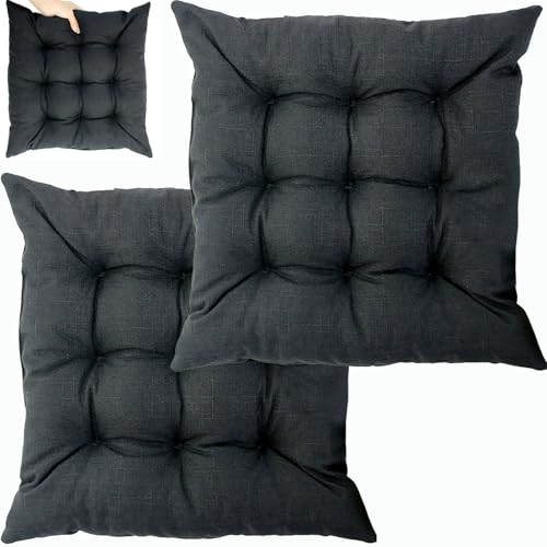 UICMNSI 1/2/4/6 er Set Sitzkissen mit Bindebändern – Bequeme 40/45 cm Stuhlauflage Gartenstuhl, Esszimmerstuhl & Balkonmöbel – Atmungsaktive Polster Indoor/Outdoo(6,2pcs:40cm/16in) von UICMNSI