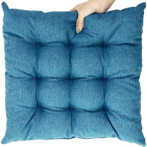 UICMNSI 1/2/4/6 er Set Sitzkissen mit Bindebändern – Bequeme 40/45 cm Stuhlauflage Gartenstuhl, Esszimmerstuhl & Balkonmöbel – Atmungsaktive Polster Indoor/Outdoo(7,1pc:45cm/18in) von UICMNSI