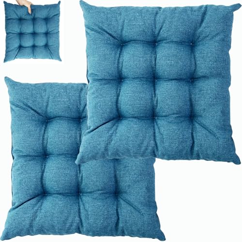 UICMNSI 1/2/4/6 er Set Sitzkissen mit Bindebändern – Bequeme 40/45 cm Stuhlauflage Gartenstuhl, Esszimmerstuhl & Balkonmöbel – Atmungsaktive Polster Indoor/Outdoo(7,2pcs:40cm/16in) von UICMNSI