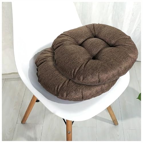 UICMNSI Sitzkissen Rund 40/45/50cm Dicke 8cm 2 Stück Bodenkissen Rund Sitzpolster Stuhlauflage Sitzpolster Stuhlkissen Polster Auflage for Wohnzimmer Büro Konferenzraum Cordstoff(1,50cm/20in) von UICMNSI