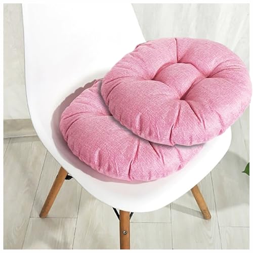 UICMNSI Sitzkissen Rund 40/45/50cm Dicke 8cm 2 Stück Bodenkissen Rund Sitzpolster Stuhlauflage Sitzpolster Stuhlkissen Polster Auflage for Wohnzimmer Büro Konferenzraum Cordstoff(14,50cm/20in) von UICMNSI