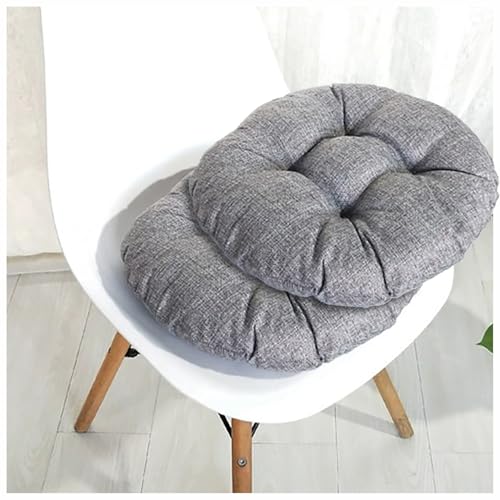 UICMNSI Sitzkissen Rund 40/45/50cm Dicke 8cm 2 Stück Bodenkissen Rund Sitzpolster Stuhlauflage Sitzpolster Stuhlkissen Polster Auflage for Wohnzimmer Büro Konferenzraum Cordstoff(15,45cm/18in) von UICMNSI
