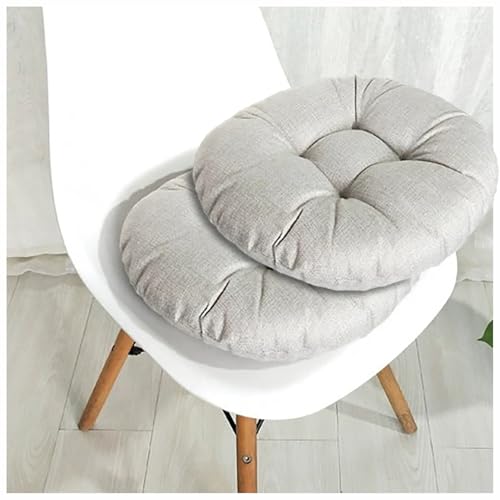 UICMNSI Sitzkissen Rund 40/45/50cm Dicke 8cm 2 Stück Bodenkissen Rund Sitzpolster Stuhlauflage Sitzpolster Stuhlkissen Polster Auflage for Wohnzimmer Büro Konferenzraum Cordstoff(16,40cm/16in) von UICMNSI