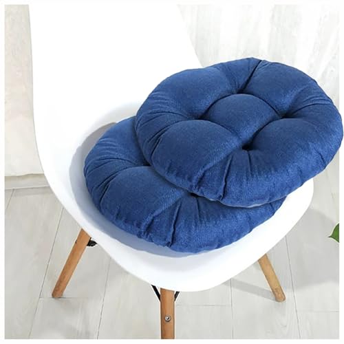 UICMNSI Sitzkissen Rund 40/45/50cm Dicke 8cm 2 Stück Bodenkissen Rund Sitzpolster Stuhlauflage Sitzpolster Stuhlkissen Polster Auflage for Wohnzimmer Büro Konferenzraum Cordstoff(18,40cm/16in) von UICMNSI