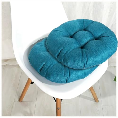 UICMNSI Sitzkissen Rund 40/45/50cm Dicke 8cm 2 Stück Bodenkissen Rund Sitzpolster Stuhlauflage Sitzpolster Stuhlkissen Polster Auflage for Wohnzimmer Büro Konferenzraum Cordstoff(19,45cm/18in) von UICMNSI