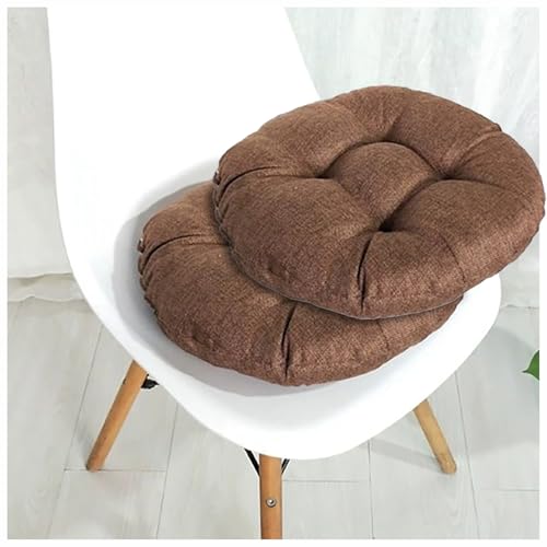 UICMNSI Sitzkissen Rund 40/45/50cm Dicke 8cm 2 Stück Bodenkissen Rund Sitzpolster Stuhlauflage Sitzpolster Stuhlkissen Polster Auflage for Wohnzimmer Büro Konferenzraum Cordstoff(2,50cm/20in) von UICMNSI