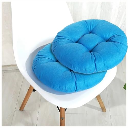 UICMNSI Sitzkissen Rund 40/45/50cm Dicke 8cm 2 Stück Bodenkissen Rund Sitzpolster Stuhlauflage Sitzpolster Stuhlkissen Polster Auflage for Wohnzimmer Büro Konferenzraum Cordstoff(20,40cm/16in) von UICMNSI