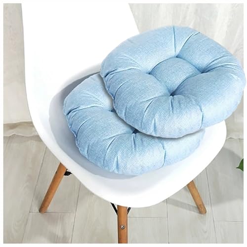 UICMNSI Sitzkissen Rund 40/45/50cm Dicke 8cm 2 Stück Bodenkissen Rund Sitzpolster Stuhlauflage Sitzpolster Stuhlkissen Polster Auflage for Wohnzimmer Büro Konferenzraum Cordstoff(21,40cm/16in) von UICMNSI