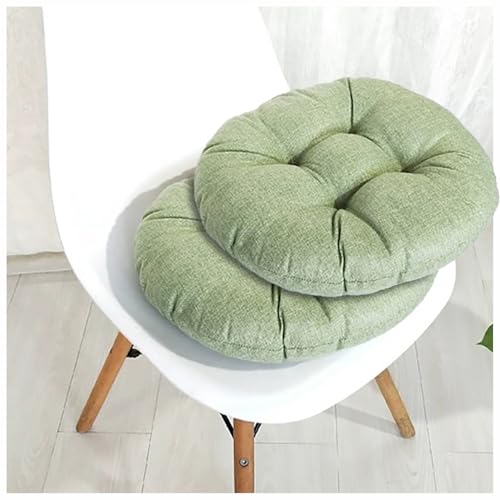 UICMNSI Sitzkissen Rund 40/45/50cm Dicke 8cm 2 Stück Bodenkissen Rund Sitzpolster Stuhlauflage Sitzpolster Stuhlkissen Polster Auflage for Wohnzimmer Büro Konferenzraum Cordstoff(22,45cm/18in) von UICMNSI