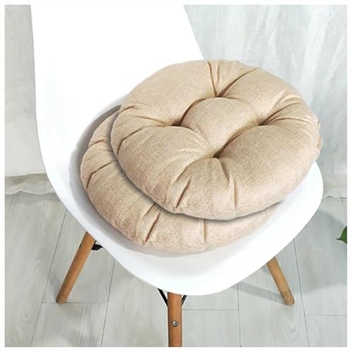 UICMNSI Sitzkissen Rund 40/45/50cm Dicke 8cm 2 Stück Bodenkissen Rund Sitzpolster Stuhlauflage Sitzpolster Stuhlkissen Polster Auflage for Wohnzimmer Büro Konferenzraum Cordstoff(3,40cm/16in) von UICMNSI