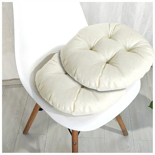 UICMNSI Sitzkissen Rund 40/45/50cm Dicke 8cm 2 Stück Bodenkissen Rund Sitzpolster Stuhlauflage Sitzpolster Stuhlkissen Polster Auflage for Wohnzimmer Büro Konferenzraum Cordstoff(4,40cm/16in) von UICMNSI