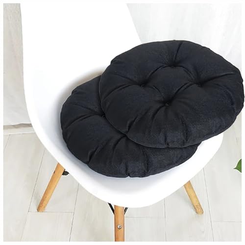 UICMNSI Sitzkissen Rund 40/45/50cm Dicke 8cm 2 Stück Bodenkissen Rund Sitzpolster Stuhlauflage Sitzpolster Stuhlkissen Polster Auflage for Wohnzimmer Büro Konferenzraum Cordstoff(7,50cm/20in) von UICMNSI