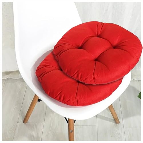 UICMNSI Sitzkissen Rund 40/45/50cm Dicke 8cm 2 Stück Bodenkissen Rund Sitzpolster Stuhlauflage Sitzpolster Stuhlkissen Polster Auflage for Wohnzimmer Büro Konferenzraum Cordstoff(8,45cm/18in) von UICMNSI