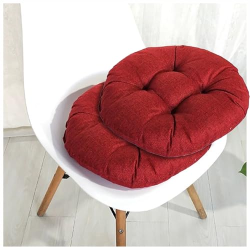 UICMNSI Sitzkissen Rund 40/45/50cm Dicke 8cm 2 Stück Bodenkissen Rund Sitzpolster Stuhlauflage Sitzpolster Stuhlkissen Polster Auflage for Wohnzimmer Büro Konferenzraum Cordstoff(9,45cm/18in) von UICMNSI