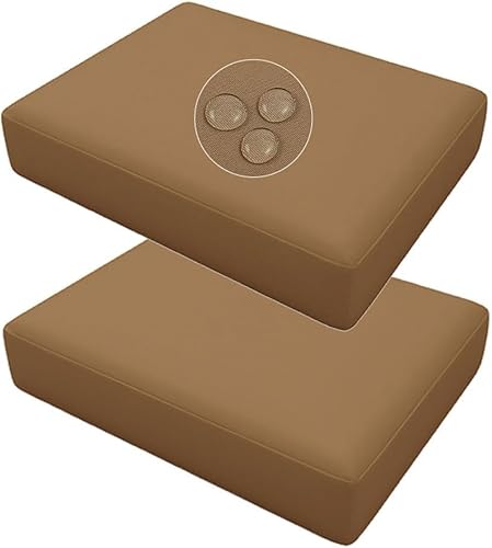 UICMNSI Sitzkissenbezug Outdoor Wasserdicht Sofa üBerzug Microfaser Sofasitzbezug Sofakissen-SchonbezüGe for Outdoor,GartenmöBel,Terrasse(2,2pcs:65x65cm/26x26in) von UICMNSI