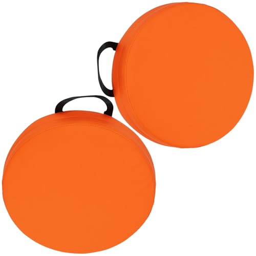 UICMNSI Stuhlkissen, Bodenkissen mit Griff, Sitzkissen aus Kunstleder & Schaumstoff mit Reißverschluss, Pflegeleicht Rund, Stapelbar for Leichtes Verstauen, Bunt in 16 Farben(@6,2pcs:35x5cm/13.7x2in) UICMNSI Stuhlkissen, Bodenkissen mit Griff, Sitzkissen aus Kunstleder & Schaumstoff mit Reißverschluss, Pflegeleicht Rund, Stapelbar for Leichtes Verstauen, Bunt in 16 Farben(@6,2pcs:35x5cm/13.7x2in) von UICMNSI