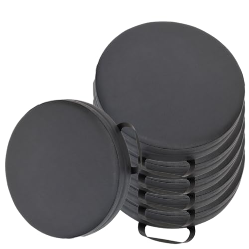 UICMNSI Stuhlkissen mit Griff, Bodenkissen mit Reißverschluss, Sitzkissen Mehrfarbig, Sitzerhöhung Hauptkissen,Ruhekissen Rund,Stapelbare Bodenkissen aus Schaumstoff & PU(#5,6pcs:35x5cm/13.7x2in) von UICMNSI
