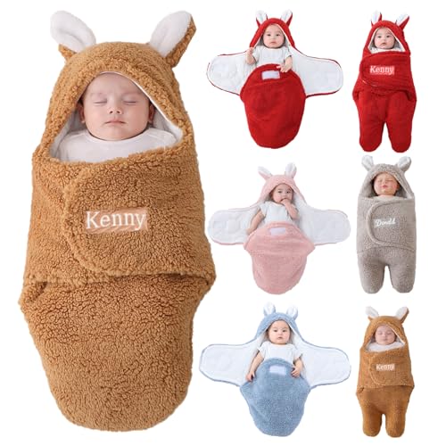 Babydecke, personalisierbar, mit Namen, bestickt, Schlafsack mit Osterhase, für Säuglinge, 0-9 Monate, Geschenkidee für Jungen, Mädchen und Geburtsliste, Ostergeschenk und Babyparty Babydecke, personalisierbar, mit Namen, bestickt, Schlafsack mit Osterhase, für Säuglinge, 0-9 Monate, Geschenkidee für Jungen, Mädchen und Geburtsliste, Ostergeschenk und Babyparty von UIDMEN